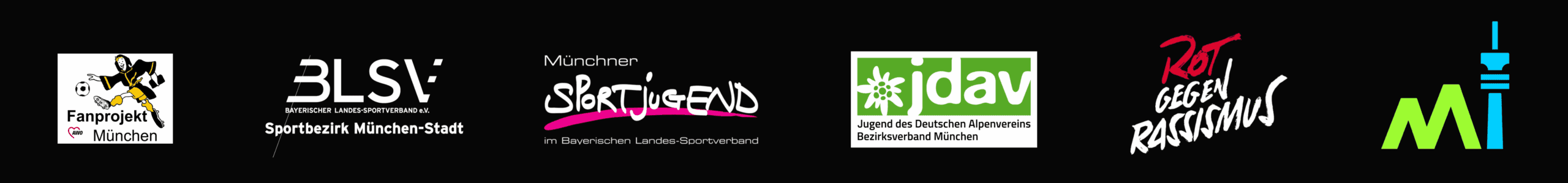Logos mehrerer Organisationen auf schwarzem Hintergrund, betitelt "Eine gemeinsame Kampagne vor".